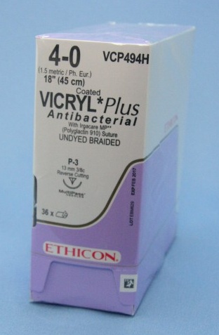 Vicryl Plus 4/0 45cm 3/8RCP 13mm (36db)