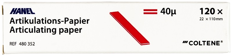 Artikulációs Papír 40 µ 22mm Piros