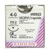 Vicryl Rapide 4/0 75 cm 3/8RCP 19 mm (12db; festetlen)