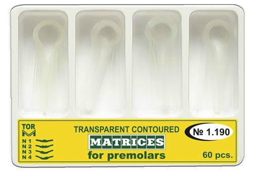 Domborított, átlátszó matricakészlet, premoláris (60db)