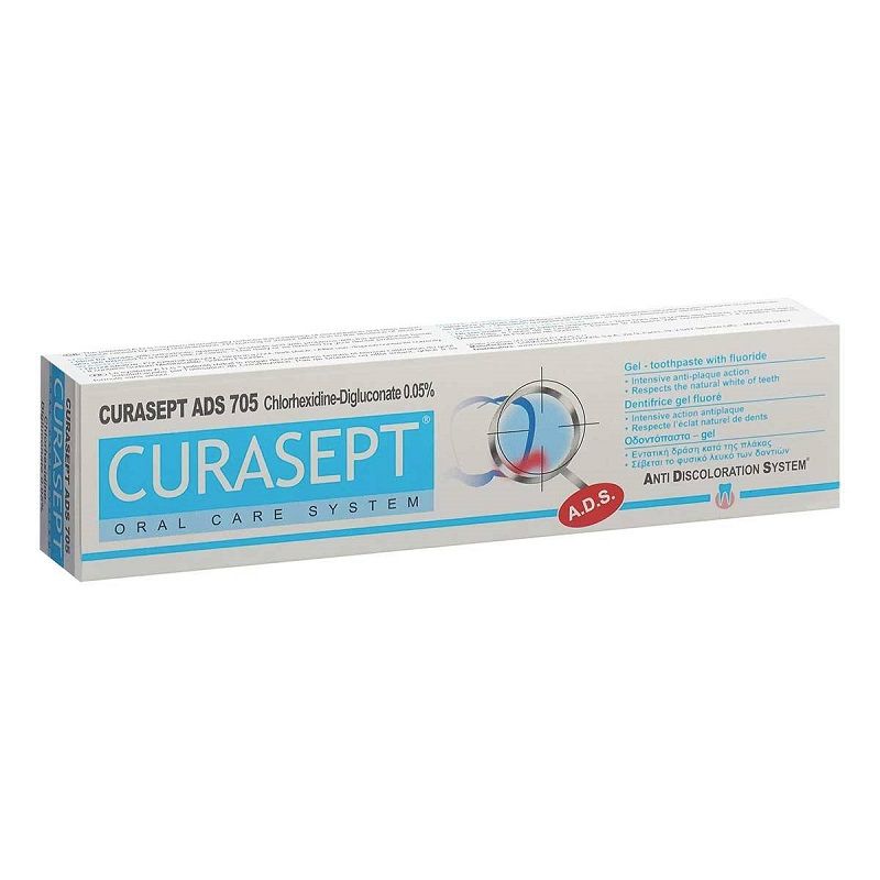 CURASEPT ADS 705 gél fogkrém (0,05% CHX + 0,05% F) 75ml