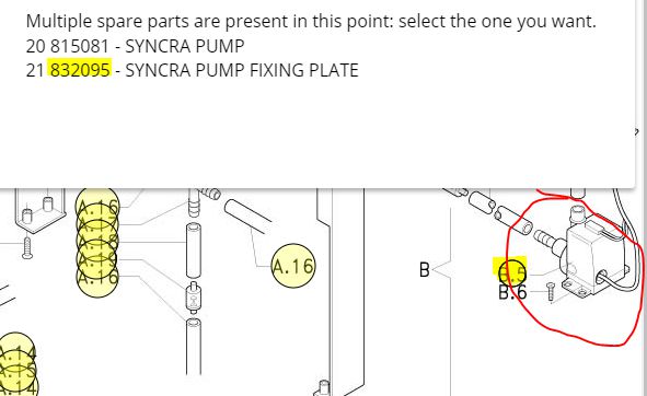 SYNCRA PUMP FIXING PLATE