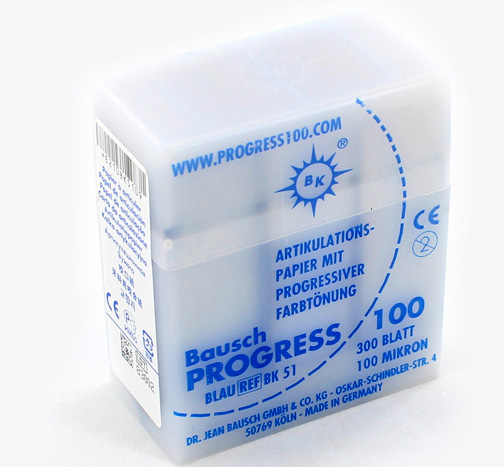 Artikulációs papír Progress kék 100µ 300db dobozos