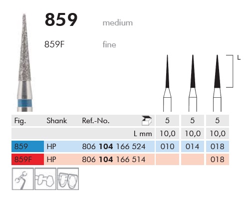 Gyémánt fúró egyenesbe 859F104018