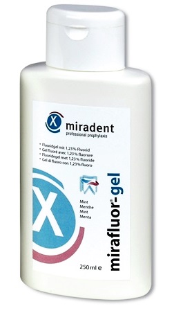 Mirafluor gél  mentholos 250ml  1,23% fluorid