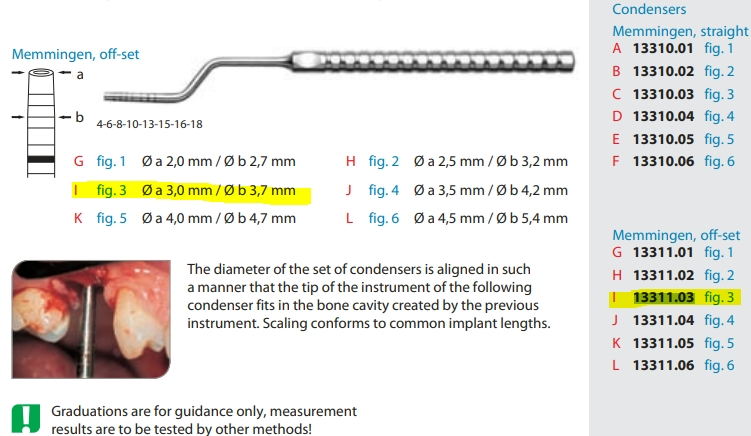 Osteotom 3,2-3,7mm