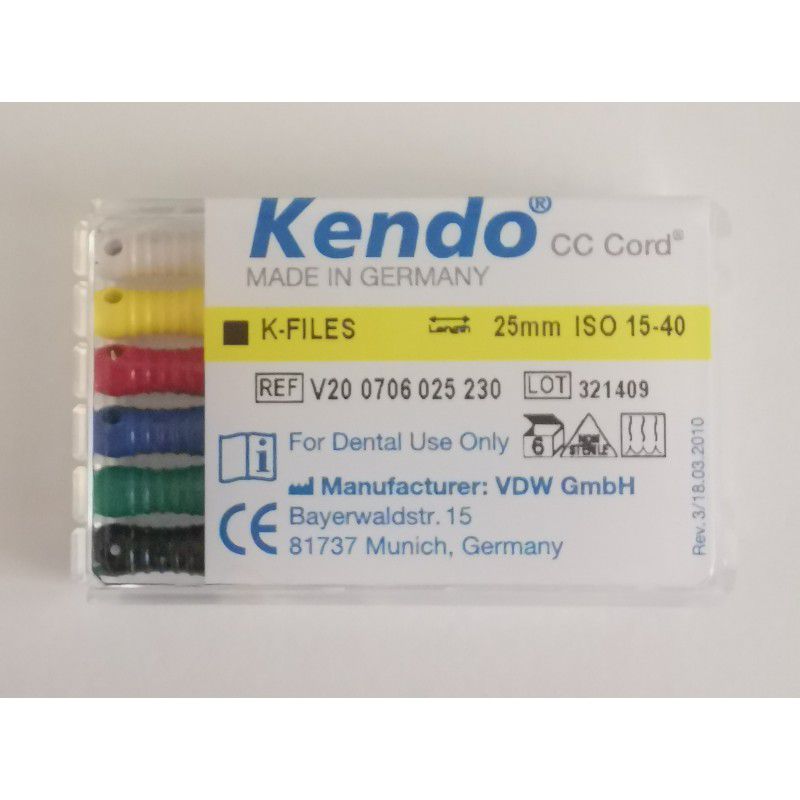 Kendo K-file 25mm, 15-40, 6db