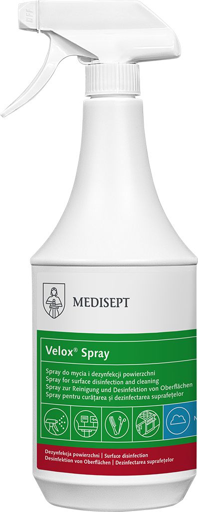 FrontER DeviSept/Medisept Velox Spray - Tea Tonic 1L felület fertőtlenítő folyadék, szórófejjel