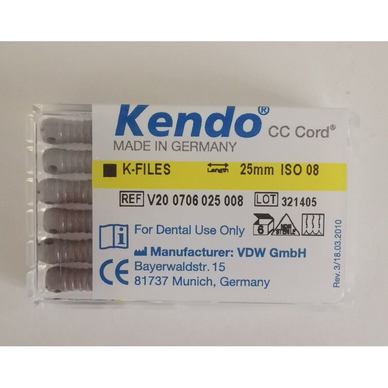 Kendo K-file 25mm, 008, 6db