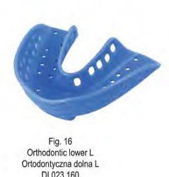 FALCON Dentaline műanyag lenyomatkanál kék alsó L-es (25 db)