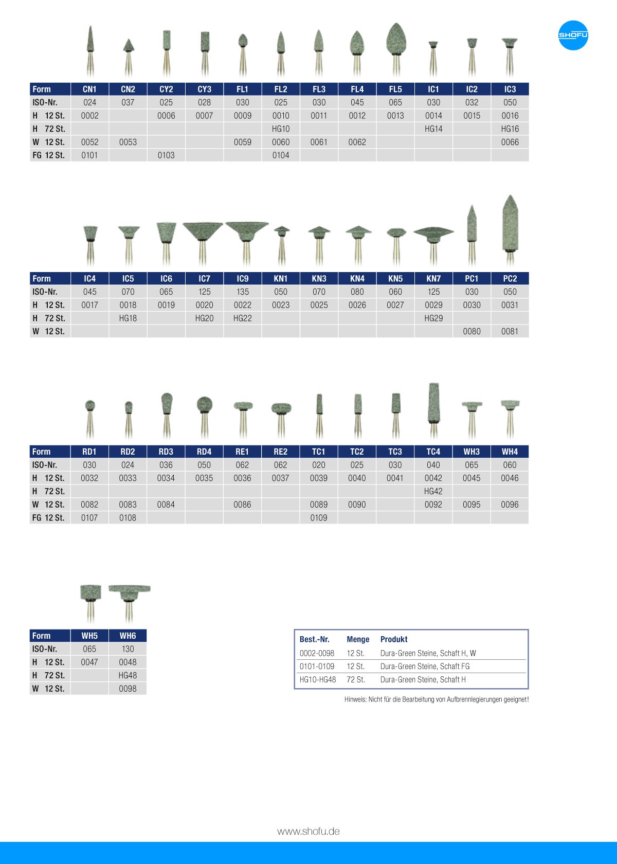 Dura-Green Steine TC1 12 db