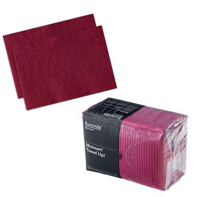 TOWEL UP BURGUNDY Brand MONOART TOWEL UP Pack of 50 towels Set of 10 packs