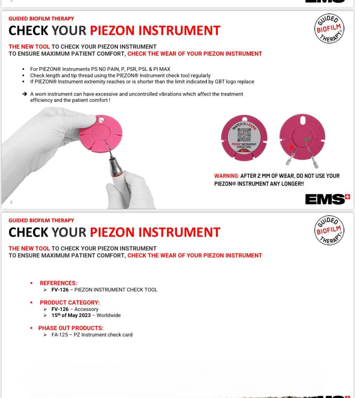 Piezon instrument check tool