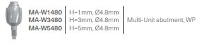 Multi-Unit abutment, WP, H= 5 mm,  O4.8mm